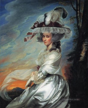 ジョン・シングルトン・コプリー Painting - ダニエル・デニソン・ロジャース夫人 アビゲイル・ブロムフィールド 植民地時代のニューイングランドの肖像画 ジョン・シングルトン・コプリー